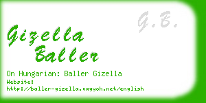 gizella baller business card